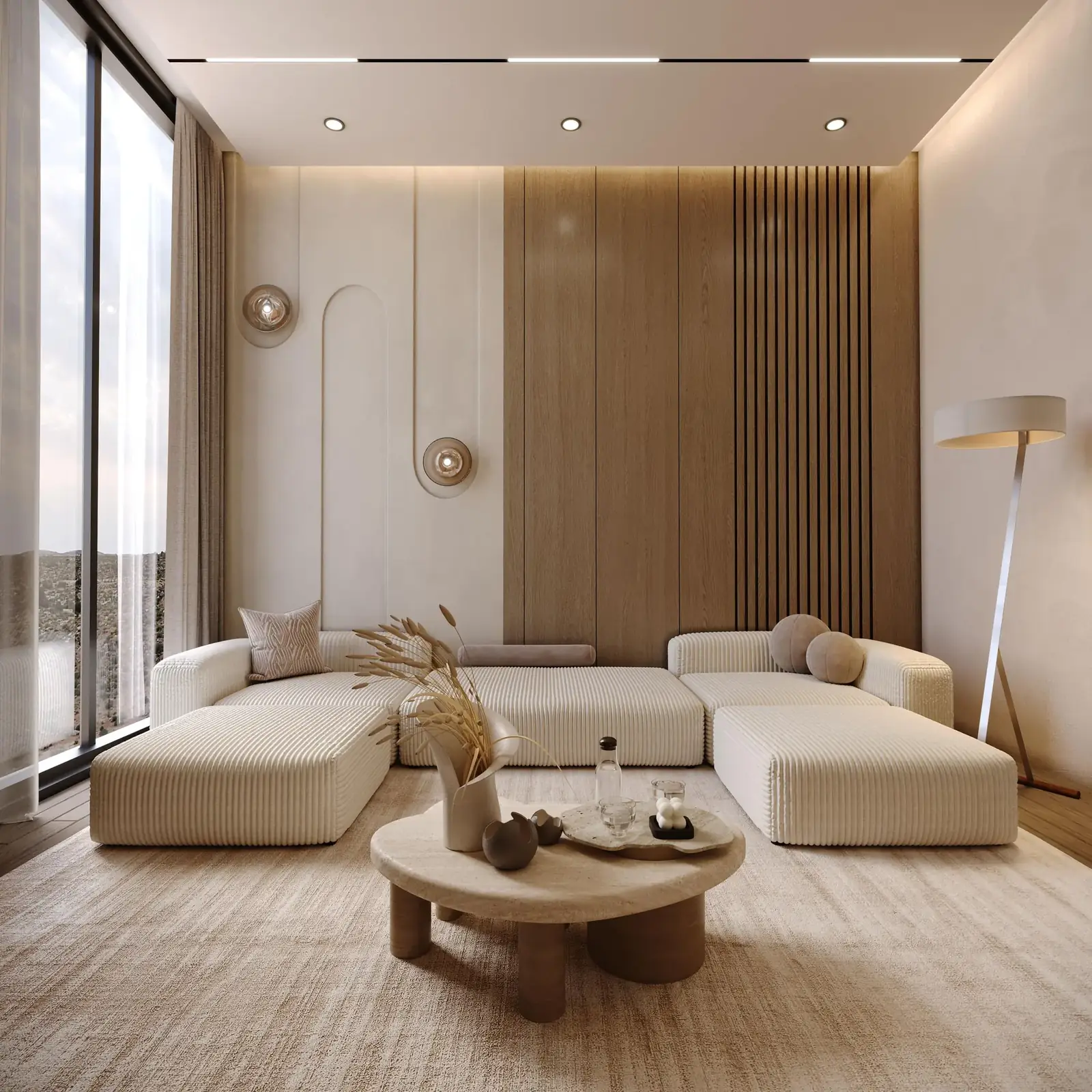 Om Razi Home living room, alternate angle