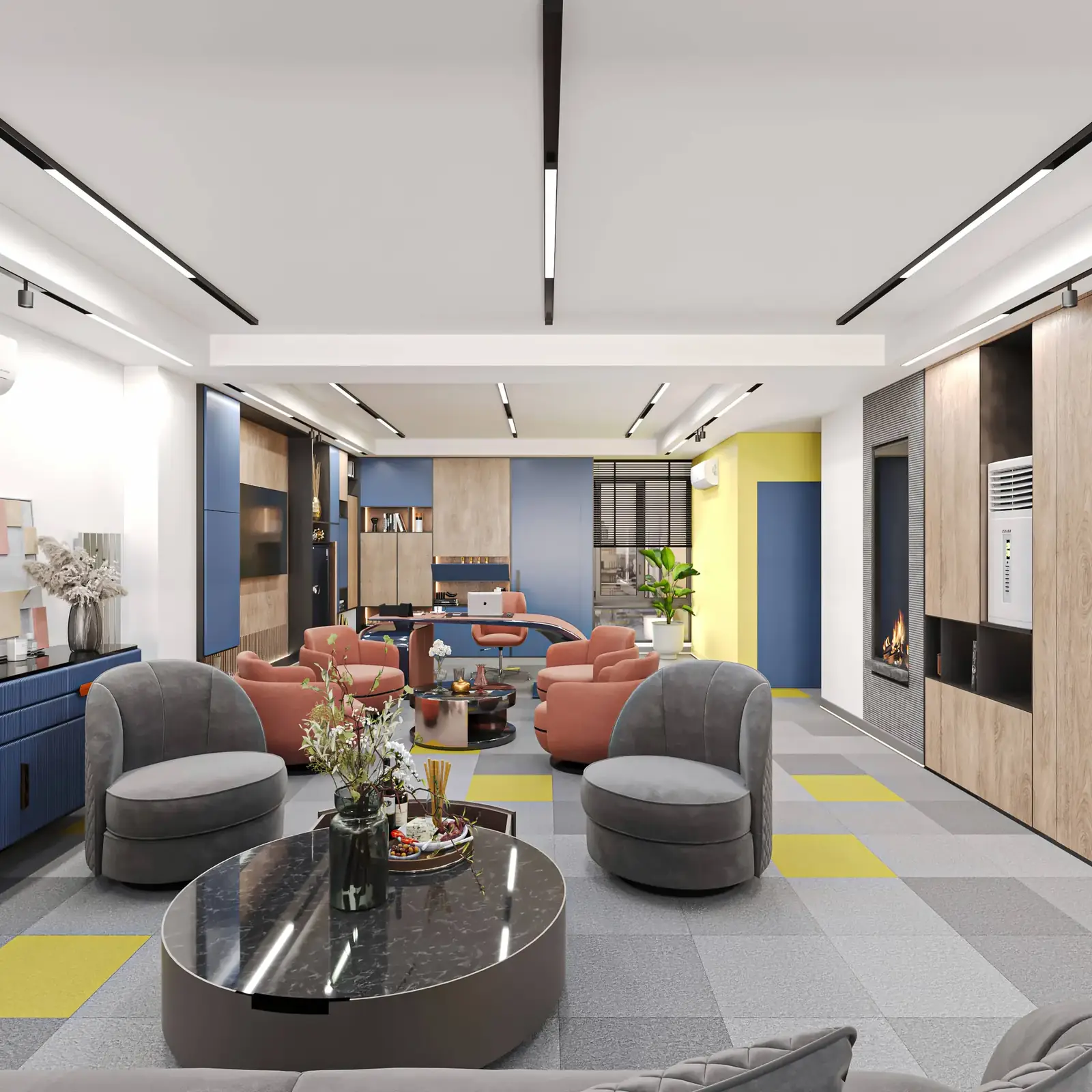 Color Factory Office — main saloon