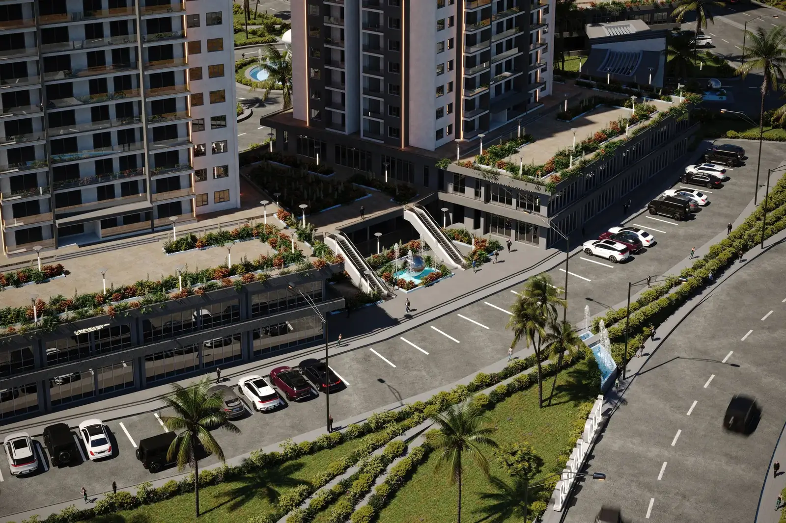 Royal City Tower, wide angle view