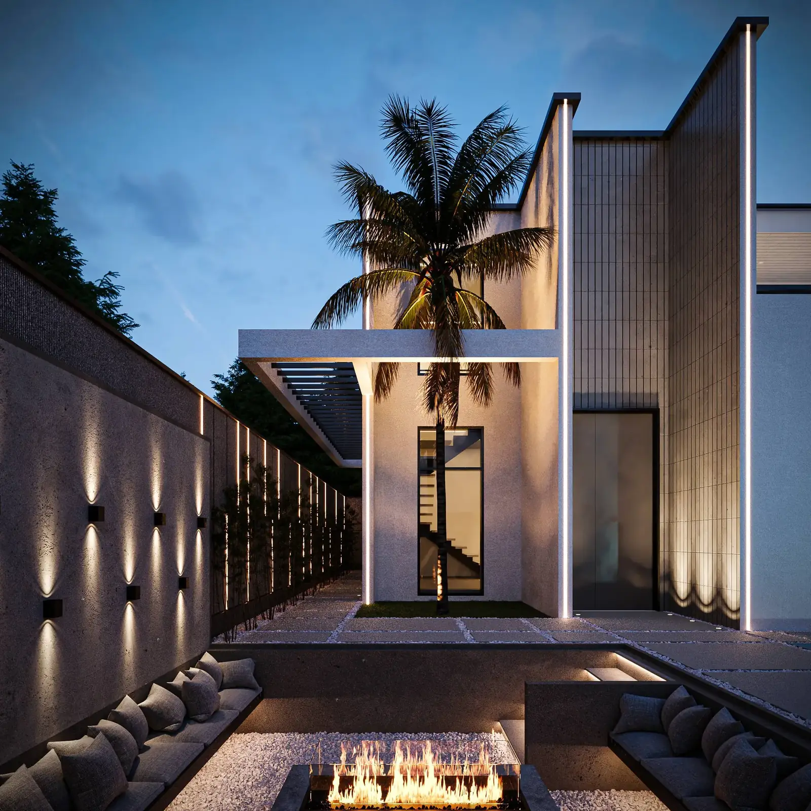 Layers Villa firepit lounge