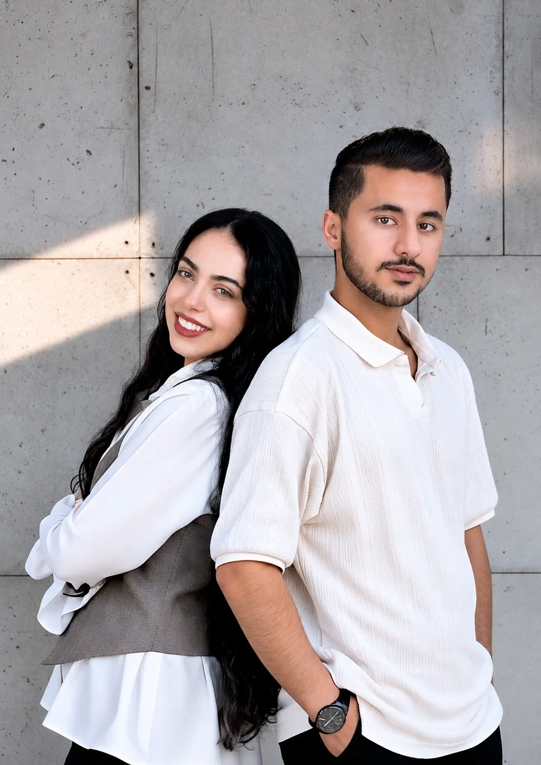 Milad and Armita, founders of Armila Design Studio — colour